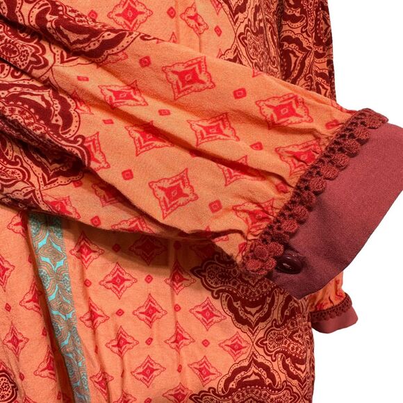 Gypsy05 crochet bohemian long sleeve Dress Size S - Picture 5 of 10